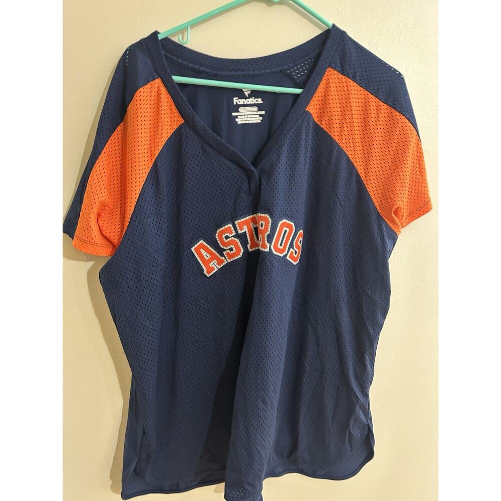 Houston Astros Women’s 3XL Fanatics Mesh Jersey Shirt MLB Baseball Top